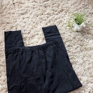 SO Black Cotton-Blend simple, easy pants Apparel